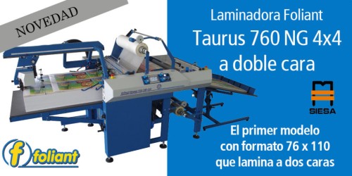 Foliant lanza el modelo de laminadora Taurus 760 NG a doble cara